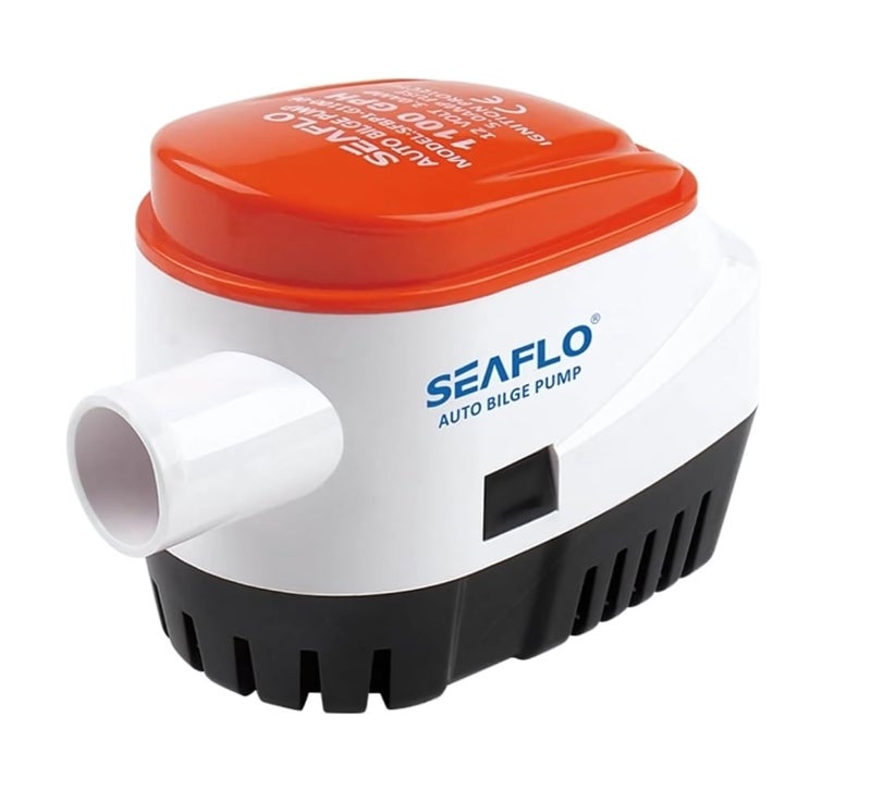 SEAFLO 06 Series Automatic Submersible Bilge Pump - 1100 GPH, 12V, 1-1/8"" Outlet, 4-Year Warranty! Built-In Float Switch, Snap-Off Strainer, Compact for Marine Boat Yacht, CE & Rohs Certified - Image 1
