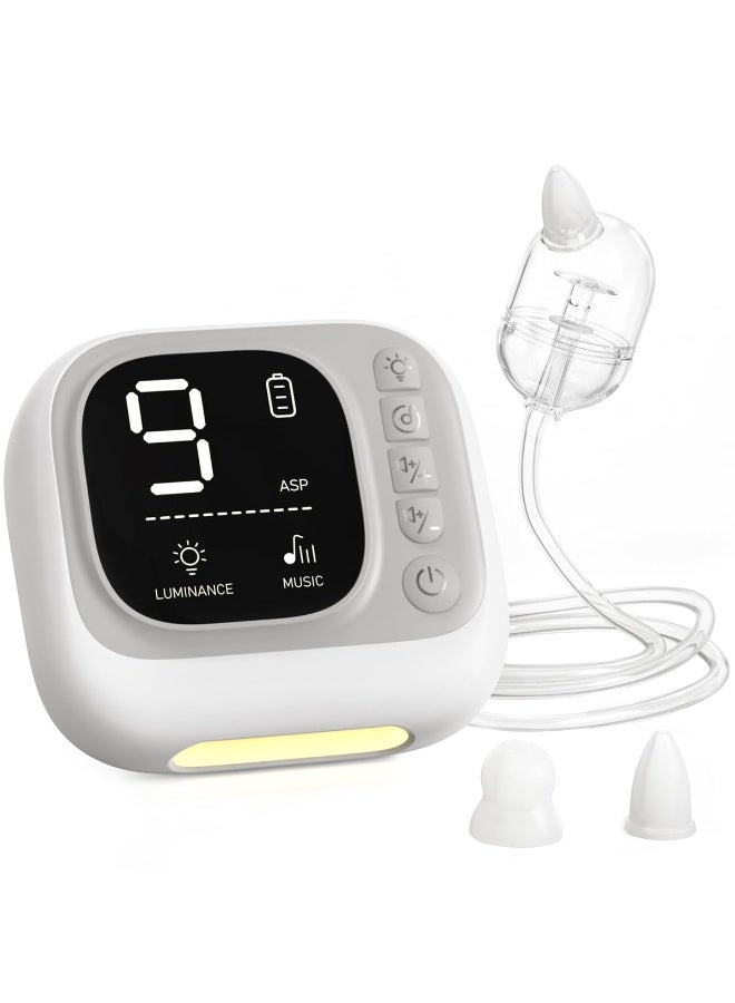 Nasal Aspirator for Baby Hospital Grade Nose Cleaner Electric Suction with White Noise Function Powerful 9 Levels Adjustable 4 Music and 7 Night Light Soothing - Image 1