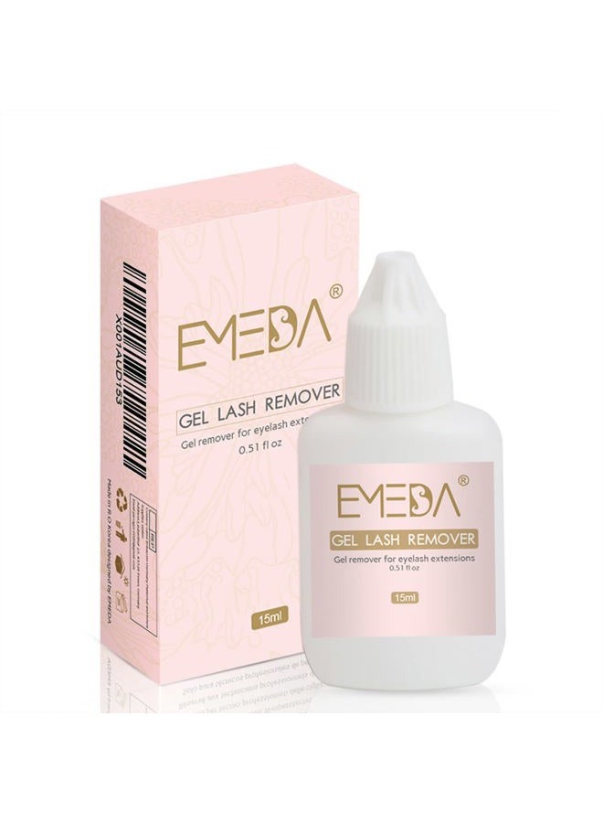 EMEDA Eyelash Extension Remover Gel 15ml - Quickly Dissolves Powerful Lash Adhesive, Not for Clusters Glue, Professional Removal for Extensions (15ml) - Image 1
