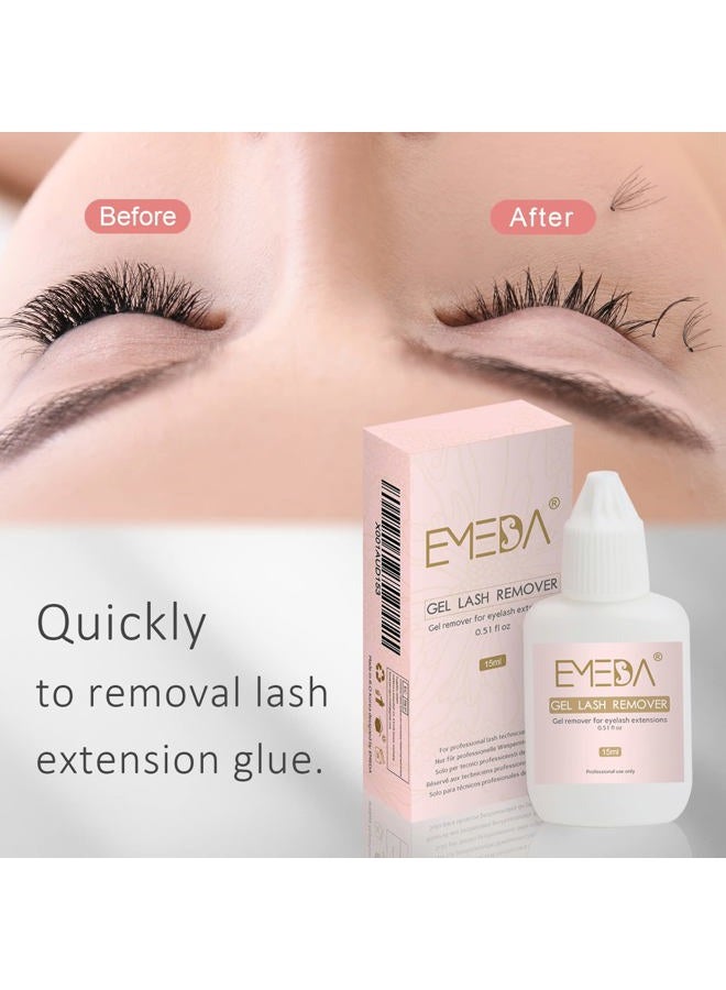 EMEDA Eyelash Extension Remover Gel 15ml - Quickly Dissolves Powerful Lash Adhesive, Not for Clusters Glue, Professional Removal for Extensions (15ml) - Image 3