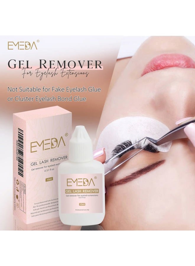 EMEDA Eyelash Extension Remover Gel 15ml - Quickly Dissolves Powerful Lash Adhesive, Not for Clusters Glue, Professional Removal for Extensions (15ml) - Image 2