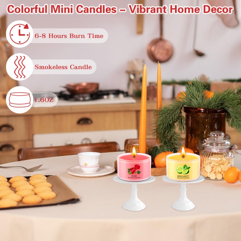 Collabell 20 Pack Scented Candles, 1.6oz Mini Jar Holiday Gift Set with 10 Fragrances & Colors, Natural Soy Wax Aromatherapy Candles for Mother's Day, Home, Party Decor, Candle Gifts for Women, Her, Mom - Image 2