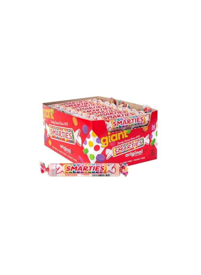 Smarties - Smarties Candy Rolls, Giant, 1000 Grams, 36 Count - Image 1