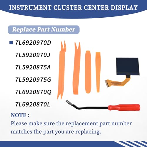 Getfarway شاشة عرض LCD مركزية لجهاز قياس Getfarway 7L6920970D تناسب بورش كايين 955 957، لفولكس فاجن توارغ 2003-2010 استبدال 7L5920970J 7L5920875A 7L5920975G 7L6920870Q 7L6920870L - Image 3
