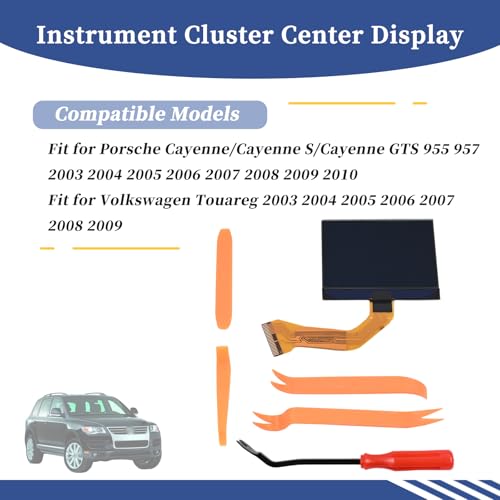 Getfarway شاشة عرض LCD مركزية لجهاز قياس Getfarway 7L6920970D تناسب بورش كايين 955 957، لفولكس فاجن توارغ 2003-2010 استبدال 7L5920970J 7L5920875A 7L5920975G 7L6920870Q 7L6920870L - Image 2