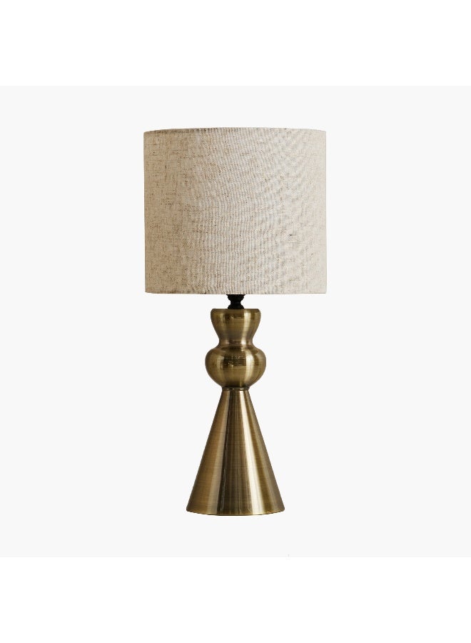 Home Box Blythe Sturdy Metal Table Lamp with Linen Shade - 23x48 cm - Image 5