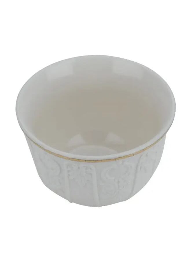 Alsaif Gallery Carved engraved white matte Arabic coffee cups 12 pieces  - Image 3