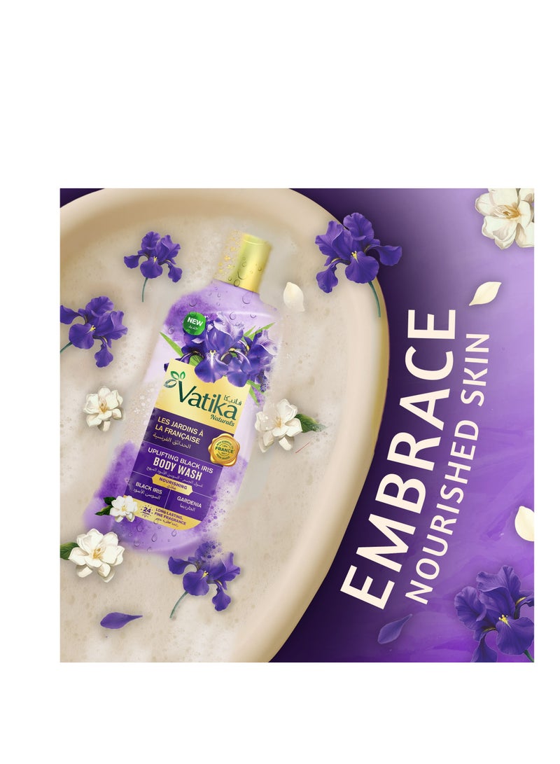 Vatika Naturals Uplifting Black Iris Body Wash (2x250ml) Value Pack, 24 Hours Long Lasting Fine Fragrance, For Nourished Skin,With Essential Oils from France, Value Pack - Image 3