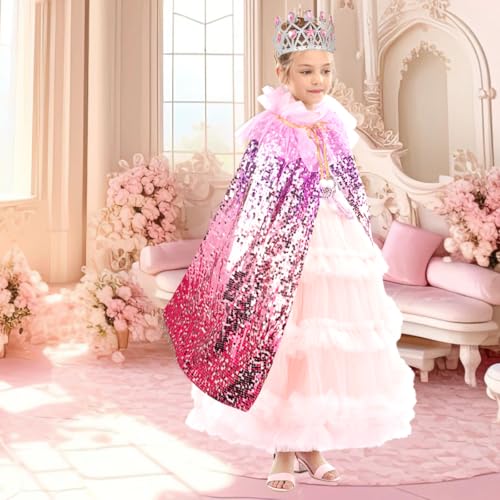 Meland Princess Dress Up for Girls 3-8, Mermaid Dress Up Clothes for Girls Toddler Toys, Birthday Gift for Girl 3 4 5 6 7 8 - Image 3
