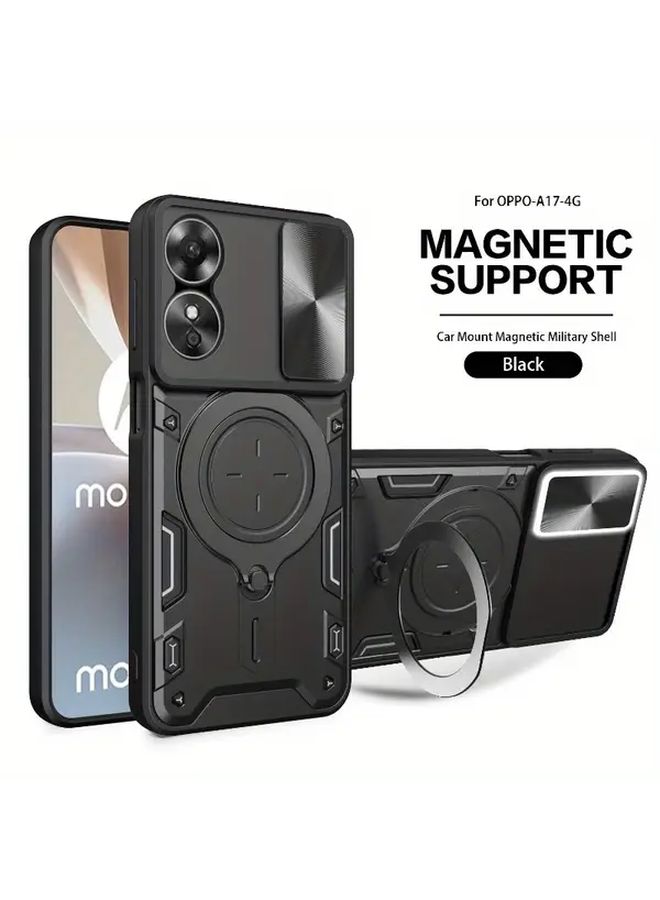 Black Anti Scratch Magnet Car Bracket Window Lens Protection 360 Degree Rotating Holder for OPPO A38 - Image 2