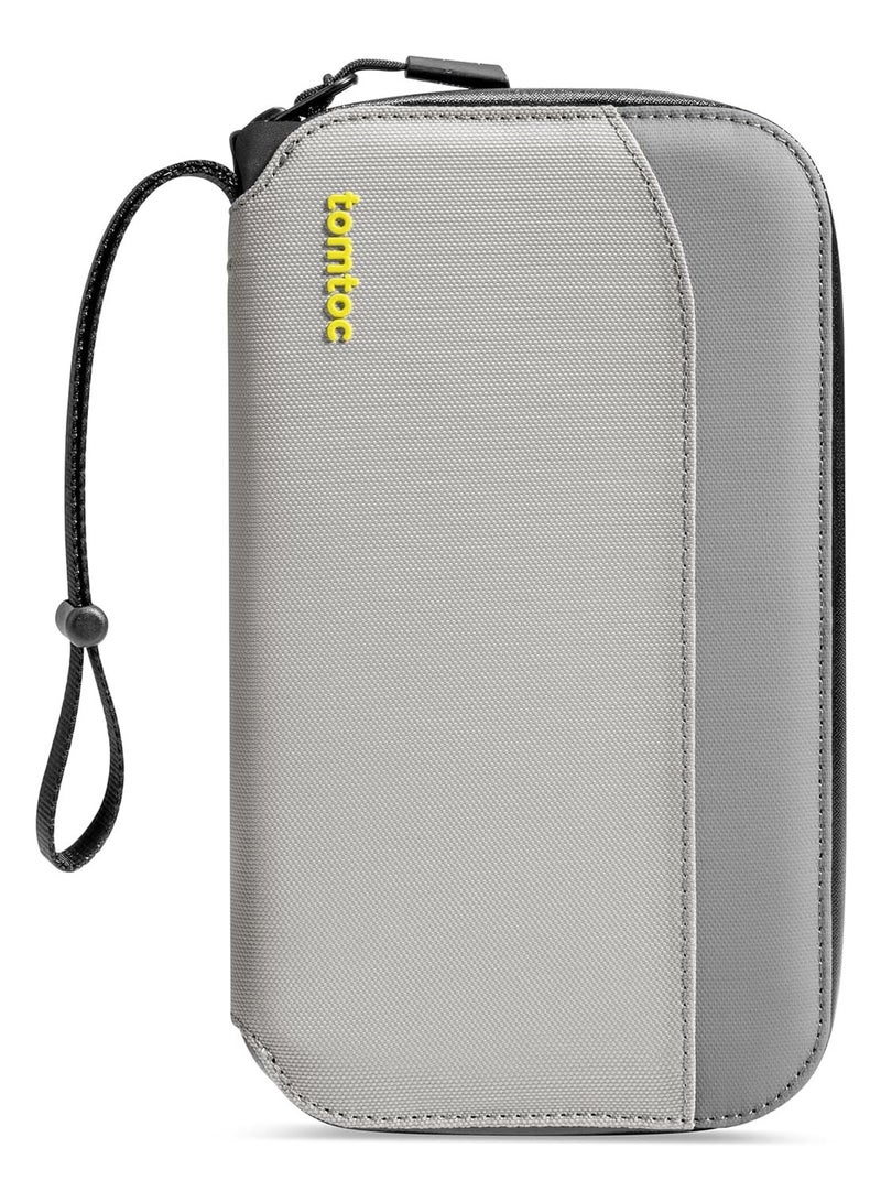 Tomtoc Navigator-T03 Passport Holder Family with RFID Blocking, Passport Wallet Women Men, with Airtag & Sim Card Holder and Eject Pin, Travel Document Organizer with Wrist Strap, Up to 4 Passports, Water-resistant - Image 1