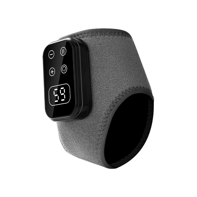 Wireless Heated Foot Wrap 2-Pack Grey Electric Foot Massager - Rechargeable Cord-Free Vibration Heat Massage with 5 Modes 6 Heat Levels for Home Office Foot Pain Relief - Image 1