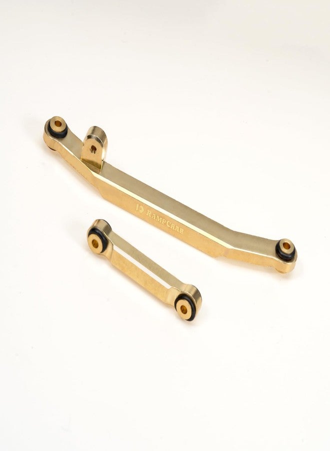 RampCrab Brass Steering Links for FCX24, Steering Rod Tie Linkages Set for FMS FCX24, Fit for 1/24 RC Crawler Car FCX24 Power Wagon Butcher, Max Smasher Big Foot Monster Truck, K5 Blazer - Image 3