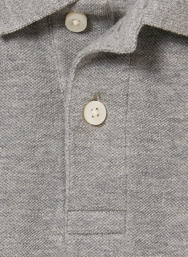 The Children's Place baby boys And Toddler Short Sleeve Pique School Uniform Polo Shirt, Smoke Single, 3T US - Image 2