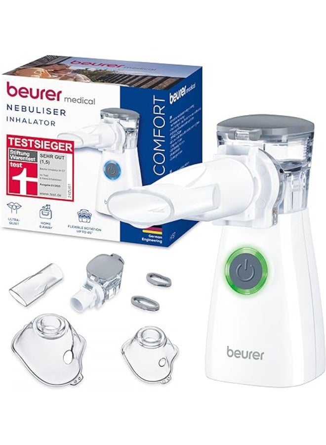 Beurer IH57 Portable Inhaler with Oscillating Membrane – Rechargeable Nebulizer for Colds, Asthma & Respiratory Health - Image 1