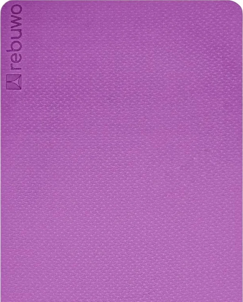 Rebuwo Double Sided 6mm TPE Anti-Slip Yoga Mat Pilates Mat 183 X 63 cm Purple