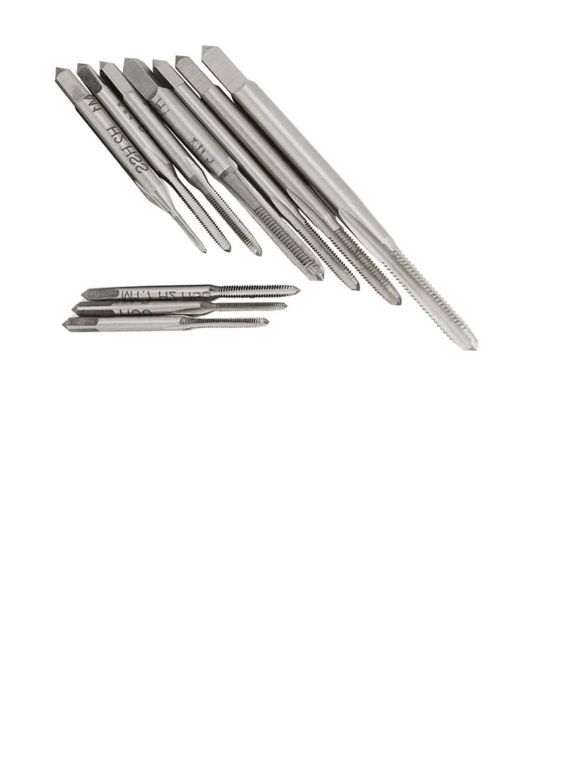 Yakumuz 10pcs Micro Taps Bit Yakumuz Small Hand Screw Thread Taps M1-M3.5 HSS Mini Metric Plug Tap Screw Tap Drill Tap Drill Set Tapping tool with Adjustable Tap Wrench 1/16-1/4'' - Image 2