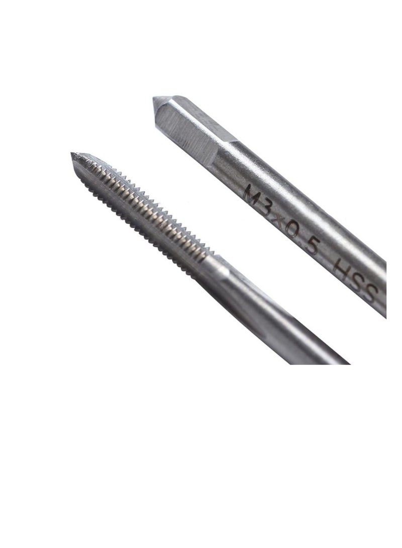 Yakumuz 10pcs Micro Taps Bit Yakumuz Small Hand Screw Thread Taps M1-M3.5 HSS Mini Metric Plug Tap Screw Tap Drill Tap Drill Set Tapping tool with Adjustable Tap Wrench 1/16-1/4'' - Image 4