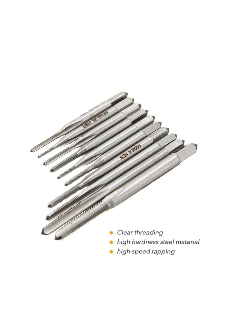 Yakumuz 10pcs Micro Taps Bit Yakumuz Small Hand Screw Thread Taps M1-M3.5 HSS Mini Metric Plug Tap Screw Tap Drill Tap Drill Set Tapping tool with Adjustable Tap Wrench 1/16-1/4'' - Image 5