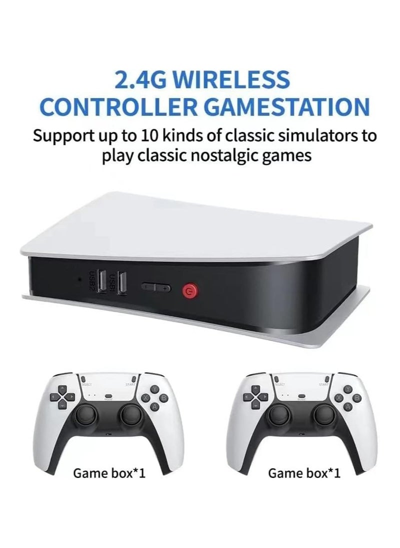 M5 Game Console 2.4gb Wireless Controller Game Station, 4K HD Output Retro Classic Video Game Console upto 15000 Games.