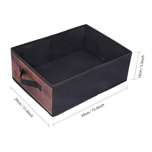 BOMKEE Clothings Collapsible Storage Bins, Foldable Organizers and Storage Baskets Cube Storage Bin for Bedroom Living Room (4 Pack, MZWL, 15.4x11.4x5.5inch) - Image 2