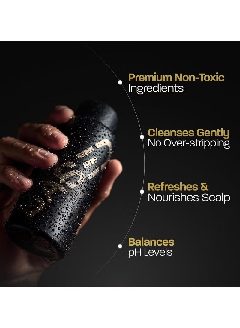 Based Shampoo & Conditioner Bundle with Peppermint Oil, & Coconut Oil, Cleansing Shampoo & Hydrating Conditioner for Men, No Sulfates, Parabens or Phthalates, 8.34 fl oz Bottle (Pack of 2) - Image 2