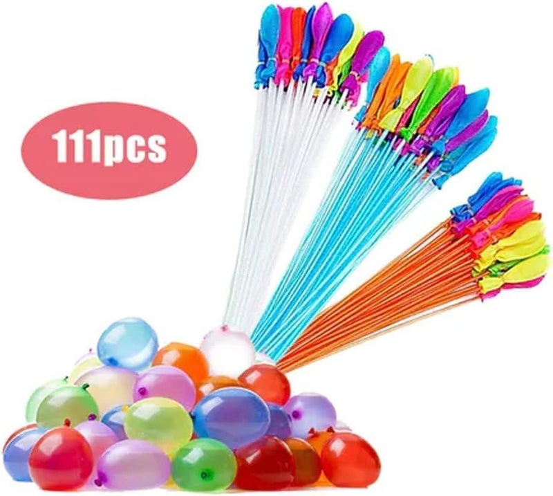 SHOWAY Water Balloons (333) Pcs Quick Fill Self Sealing Bunch Of Balloons In 3 Refill Kits For Summer Beach Pool Games Water Balloon Bombs Birthday Party Splash Fight, One Size - Image 2