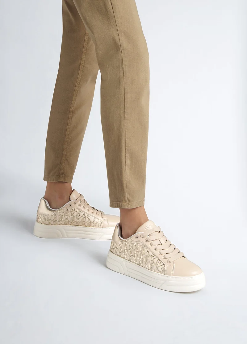 Liu Jo Platform sneakers with rhinestone logo