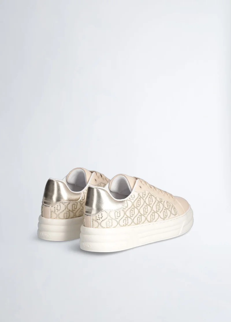 Liu Jo Platform sneakers with rhinestone logo