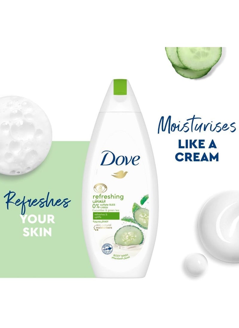 Dove Refreshing Body Wash, Cucumber and Green Tea, 500ml  - Image 3