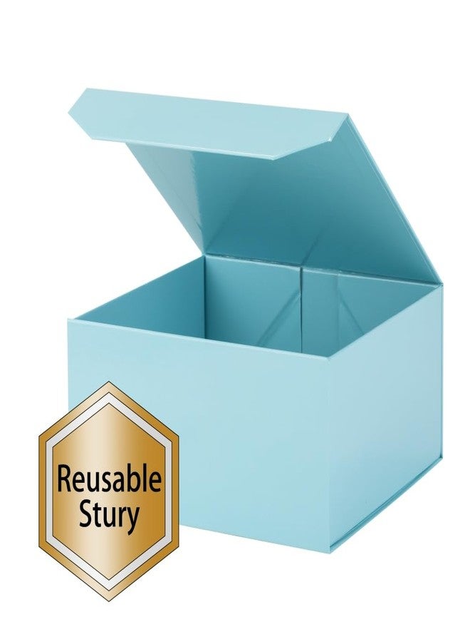 PACKGILO 1 Pcs Blue Gift Box Large 13x11x5.3 Inch Large Black Gift Box Large Magnetic Gift Box with Crinkle Paper Blue Large Gift Box with Shredded Paper Luxury Gift Boxes with Lids for Presents - Image 4