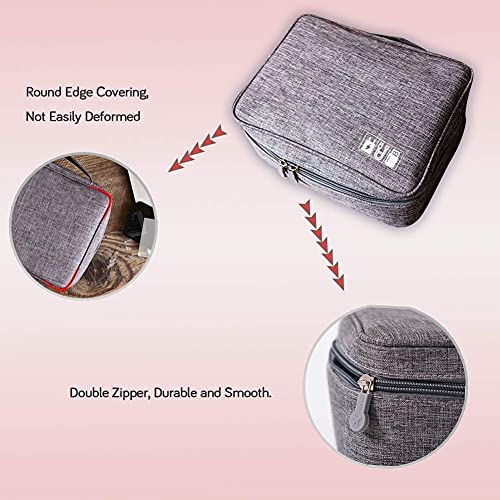 Gopendra Gadget Organizer Case, Electronic Accessiries Organizer Bag Portable Zipper Bag Travel Bag Go Bag Pouch Gadget Bag for All Small Gadgets, Hard Disk, Adapters USB Cables Chargers - Image 3