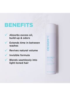 Design.ME QUICKIE.ME Dry Shampoo for Light Tones | Instantly Refreshes, Absorbs Oils | Root-Lifting Formula with Rice Starch | Residue-Free Waterless Spray for Blonde, Platinum, & Grey Hair  - Image 2
