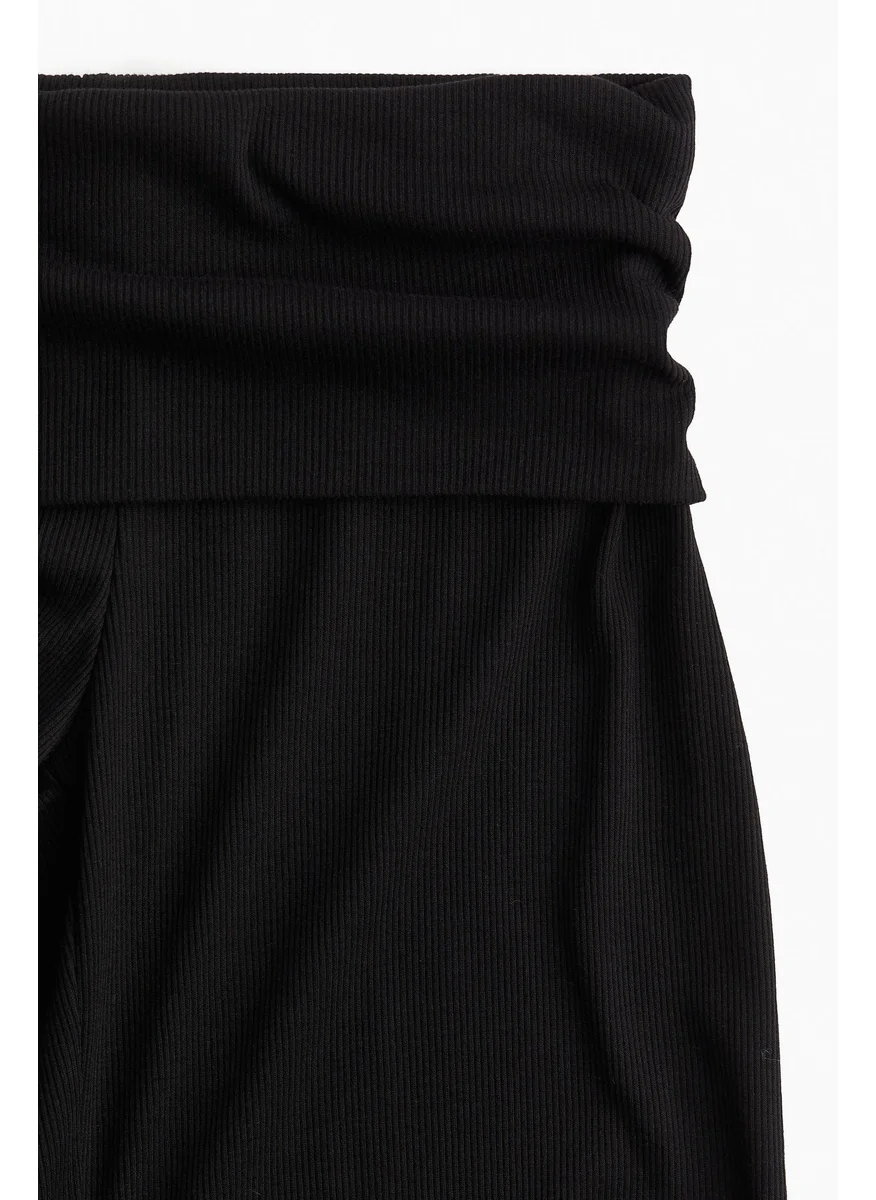 اتش اند ام Ribbed Wide-Leg Trousers