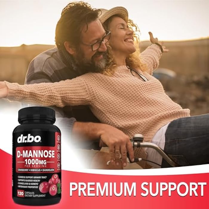 dr.bo D Mannose Supplements for Women Pills - Natural D-Mannose 500mg Capsules, Cranberry DMannose Pills 1000mg Per Serving - Bladder Flush & Urinary Tract Cleanse Health Supplement - 120 Veg Capsules - Image 5