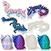 SHUWND 4PCS 3D Printed Dragon Eggs with Dragon InsideMini Easter Eggs Articulated Crystal Fidget ToysEaster Basket StuffersMystery Mythical Pieces 4PCB - Image 3