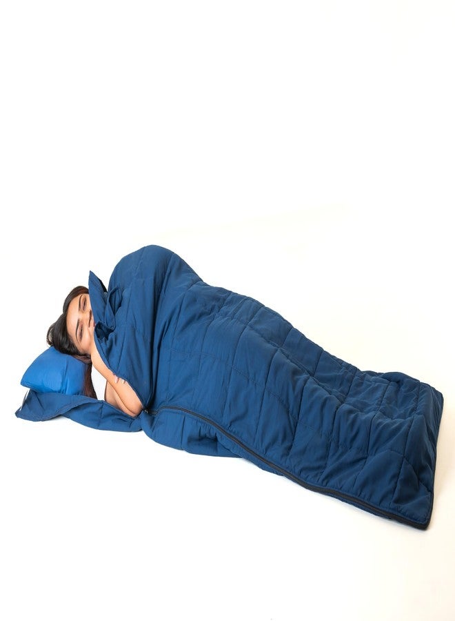 Mysasleep Mysa Sleep Train Sleeping Bag with Pillow Cover | Lightweight Rectangular Sleep Bag for Travelling,Washable Personal Travel Bag for Airport, Trains & Hotels - Stay Clean & Sleep Better Anywhere - Image 3