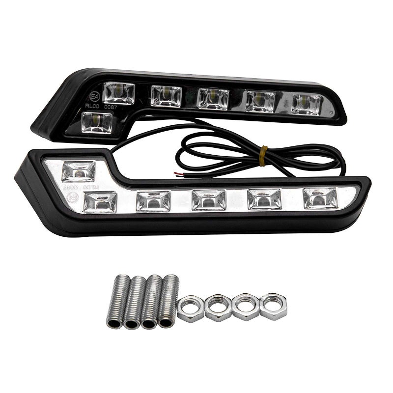 MASO 2PCS 6LED Daytime Running Light Car DRL White Front Light DC12V