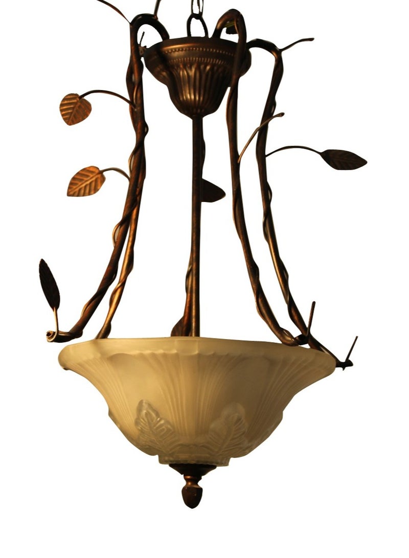 Ceiling Pendant Light 3 Lamps Made From Iron-Dark Brown Color  - Image 1