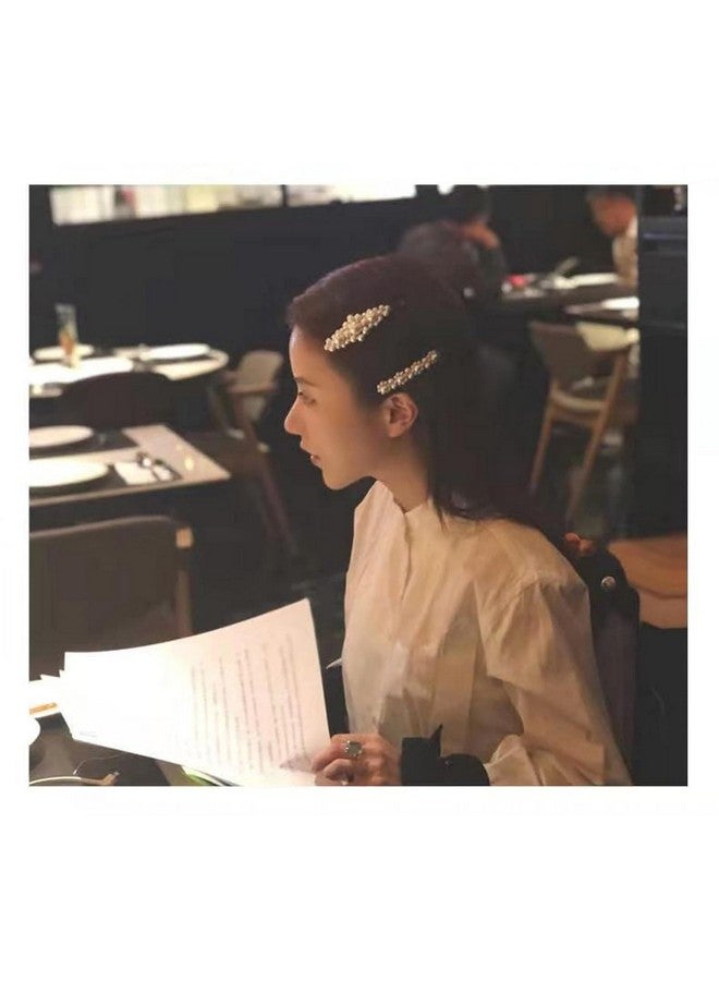 YANWENX Fashion Hair Clips Set, New Pearls and Acrylic Resin Hair Clips, Handmade Hair Barrettes,Glitter Crystal Geometric Hairpin, 13 Count (Pack of 1) - Image 3