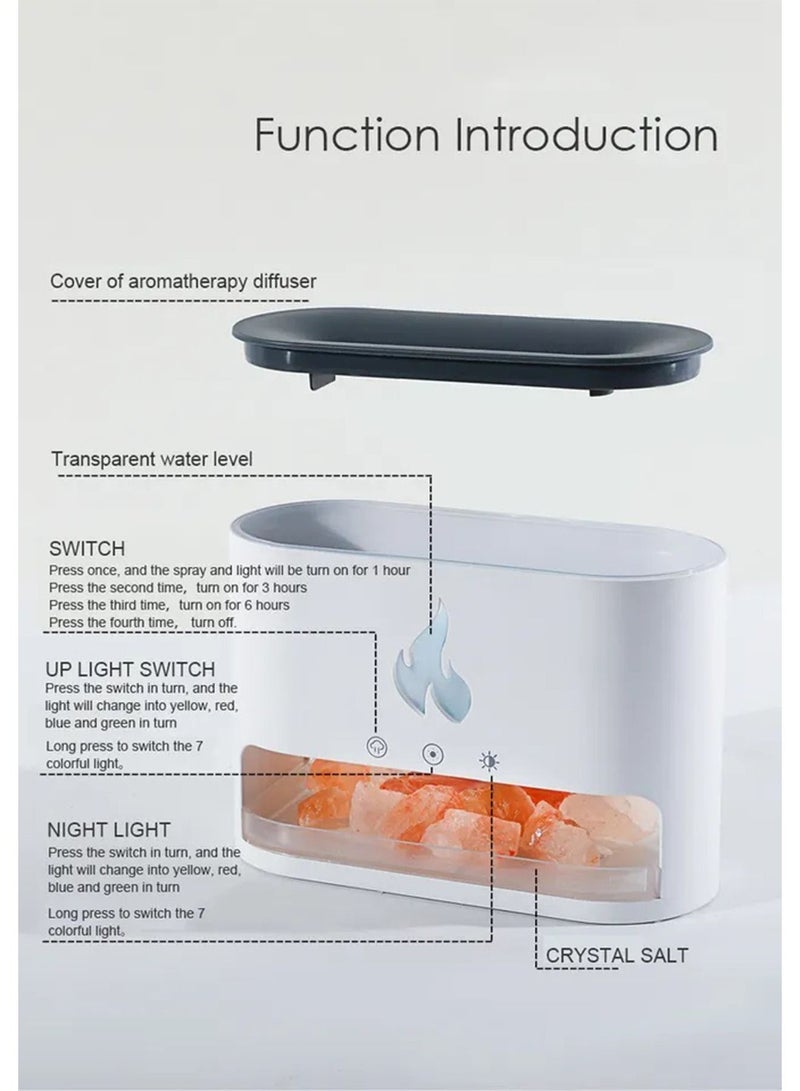 GT-Wheel Aroma Oil diffuser Humidifier mini portable with LED Rock flame  - Image 4