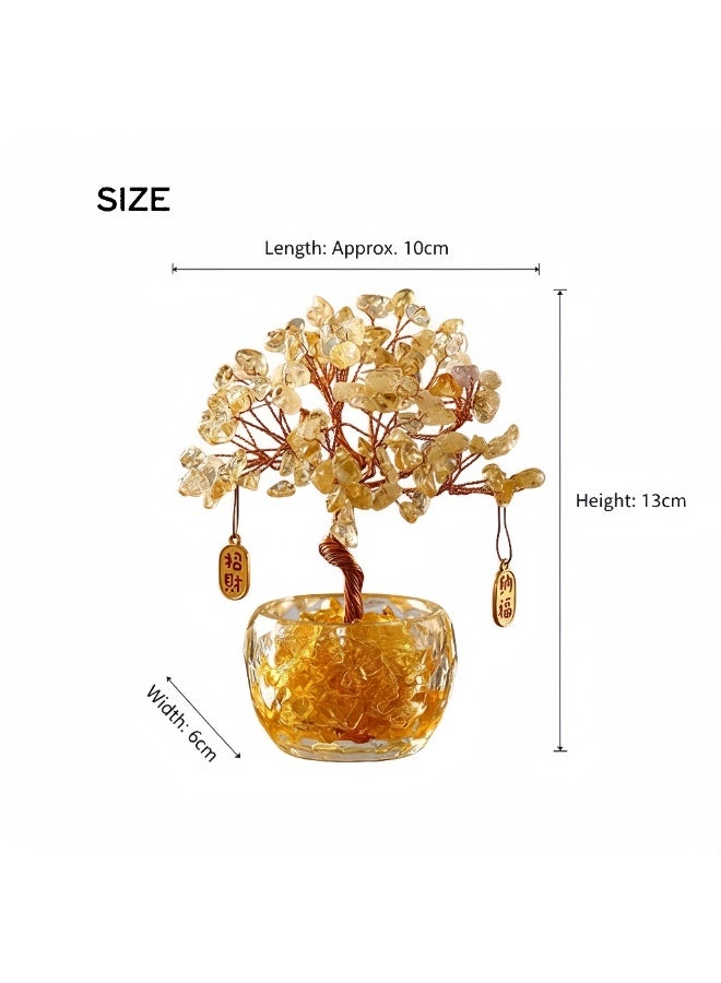 Natural Citrine Fortune Tree - Crystal Desktop Ornament (10×6×13cm) - Image 2