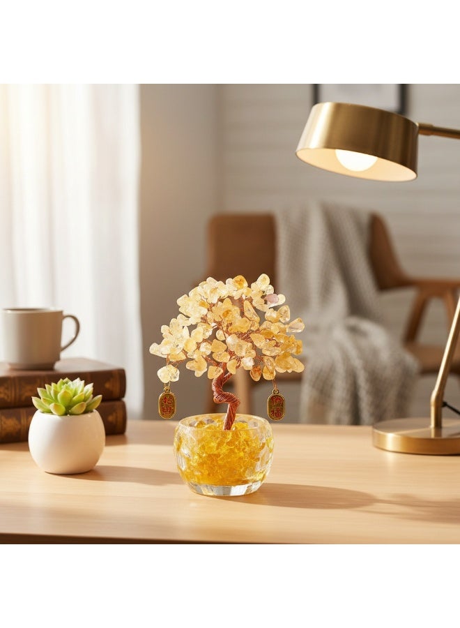 Natural Citrine Fortune Tree - Crystal Desktop Ornament (10×6×13cm) - Image 5