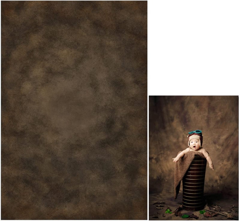 HMTFOTO 5x7ft Dark Brown Mottled Texture Photography Backdrop for Portrait Photo Studio Prop Abstract Background for Photographyer - Image 1