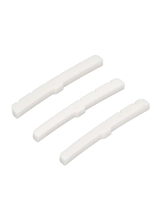 Thoraya - 3Pcs 6 String Guitar Nut Flat Bottom Slotted Bone Guitar Nut Replacement for Tele - Image 1