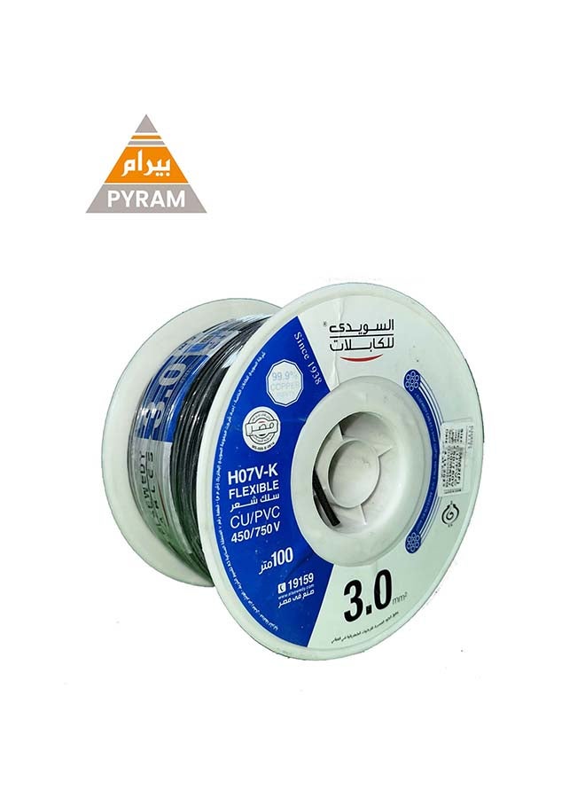 السويدى سلك شعر سويدي 3 مم لون اسود