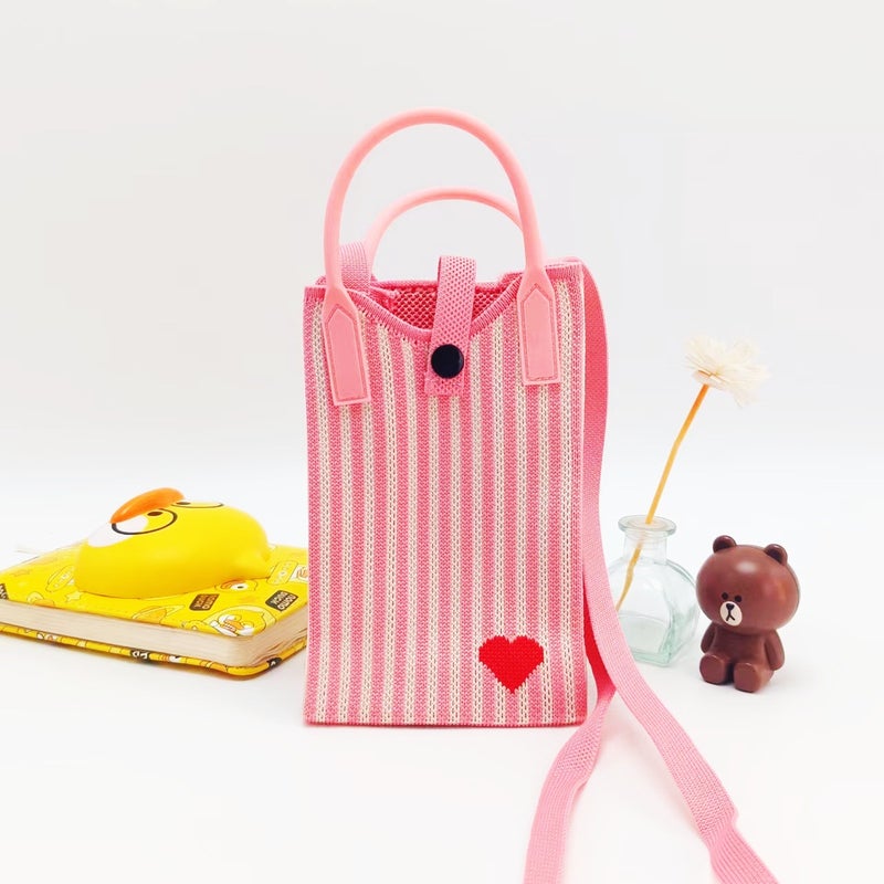 Niche Design Crossbody Mobile Phone Bag, Gift Bag, Knitted Mini Coin Dustproof Women'S Shoulder Mobile Phone Crossbody Bag - Image 4
