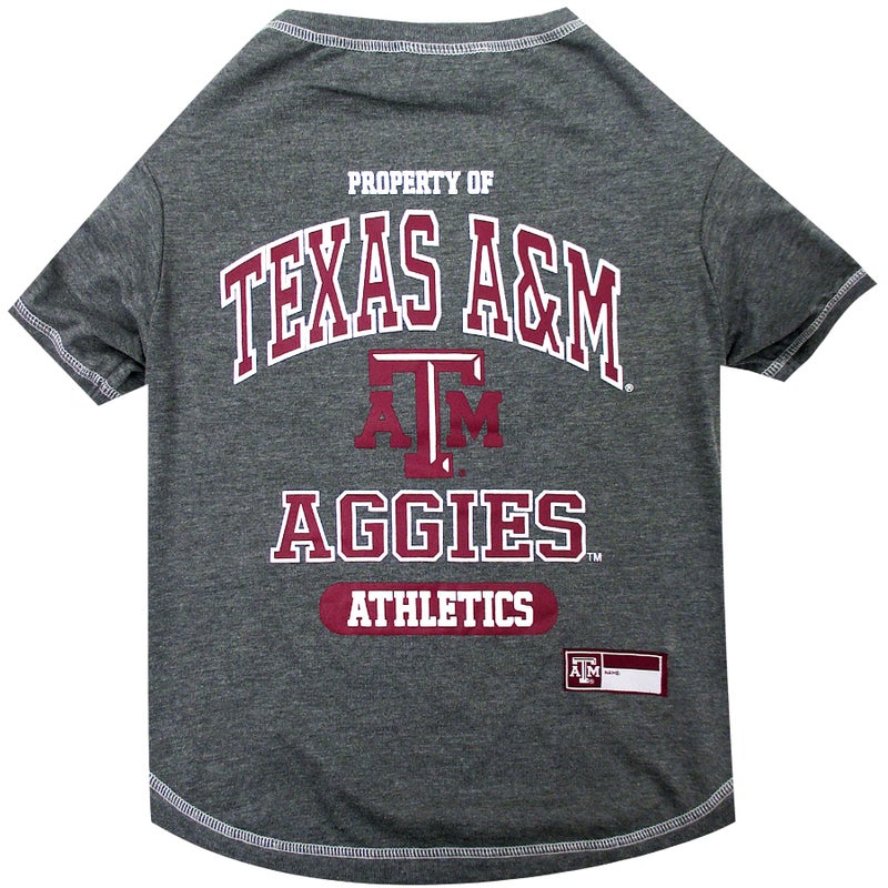 Pets First Collegiate TEXAS A&M AGGIES Dog T-Shirt, Small. - Licensed Shirt for Pets Team Colored with Team Logos.- Premium Stretchable Materials for the Comfrot of your Dog & Cat.