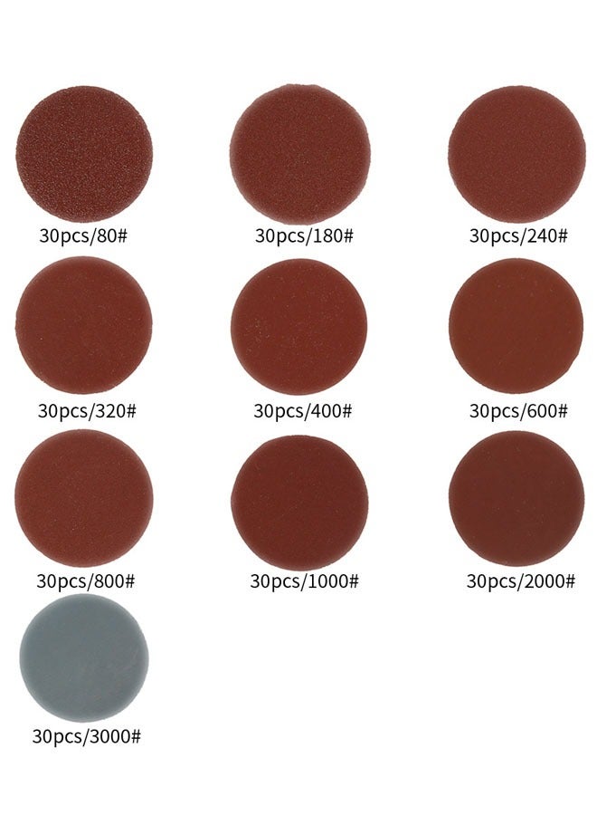 ZVEV 303 Pcs Sanding Discs Pads 50 mm Hook and Loop Pads with a Quarter inch Shank Backing Pad and Foam Buffering Pad  - Image 4
