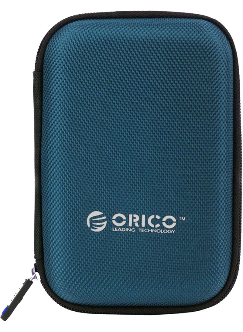 أوريكو حقيبة حماية محمولة مقاومة للماء للأقراص SSD وHDD بحجم 2.5 بوصة – جراب تخزين متين مقاوم للصدمات مع سحاب لحماية الهارد ديسك الخارجي PHD-25، خفيف الوزن ومدمج – أزرق - Image 1